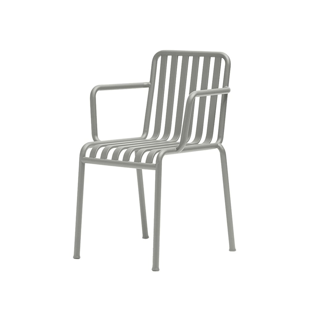 HAY Krzesło z podłokietnikami Palissade Sky grey | Skandynawski Design | Krzesła ogrodowe | Szary