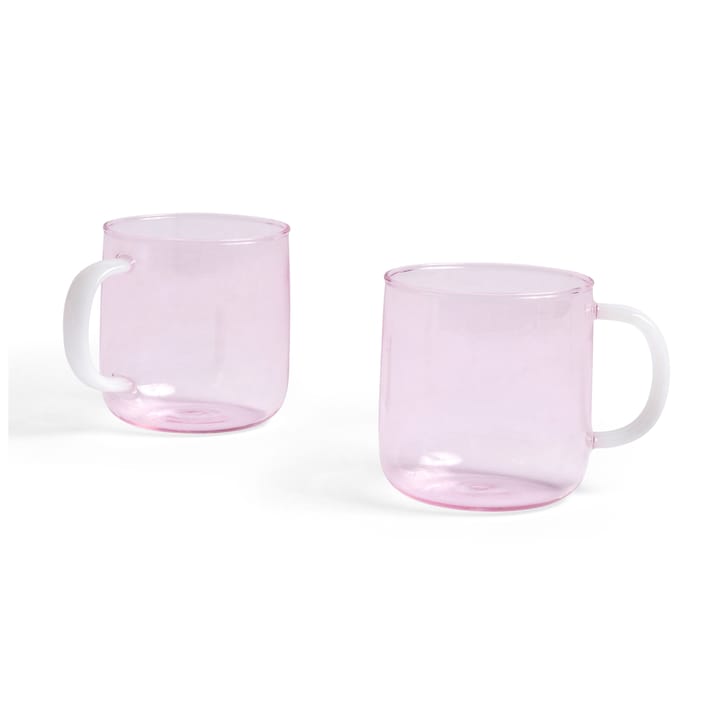 Kubek Borosilicate 2-pak - Pink-white - HAY
