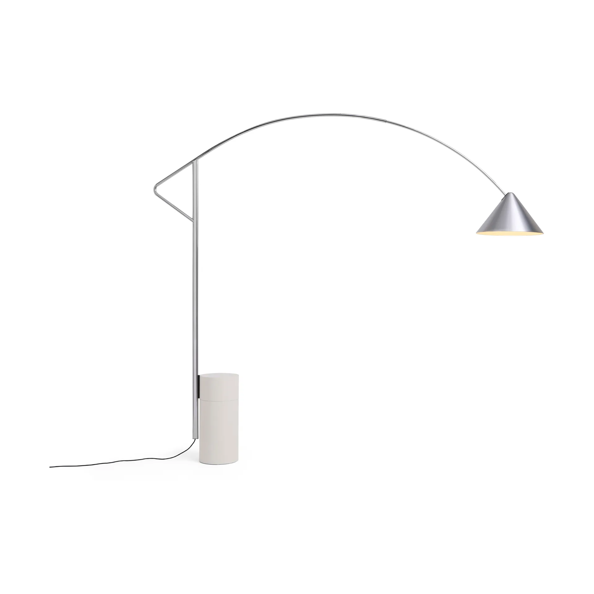 lampa podłogowa Compass, Srebrny kolor HAY
