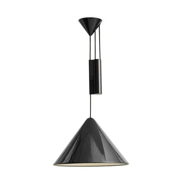 Lampa wisząca Compass, regulowana, 43 cm - Miękka czerń - HAY