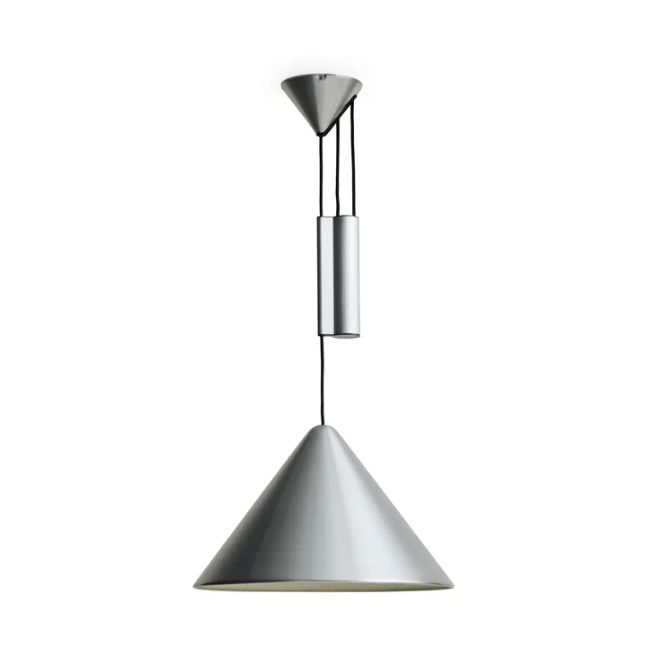 Lampa wisząca Compass, regulowana, 43 cm - Szczotkowane aluminium - HAY