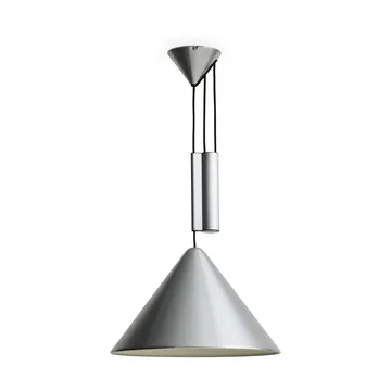 Lampa wisząca Compass, regulowana, 43 cm - Szczotkowane aluminium - HAY