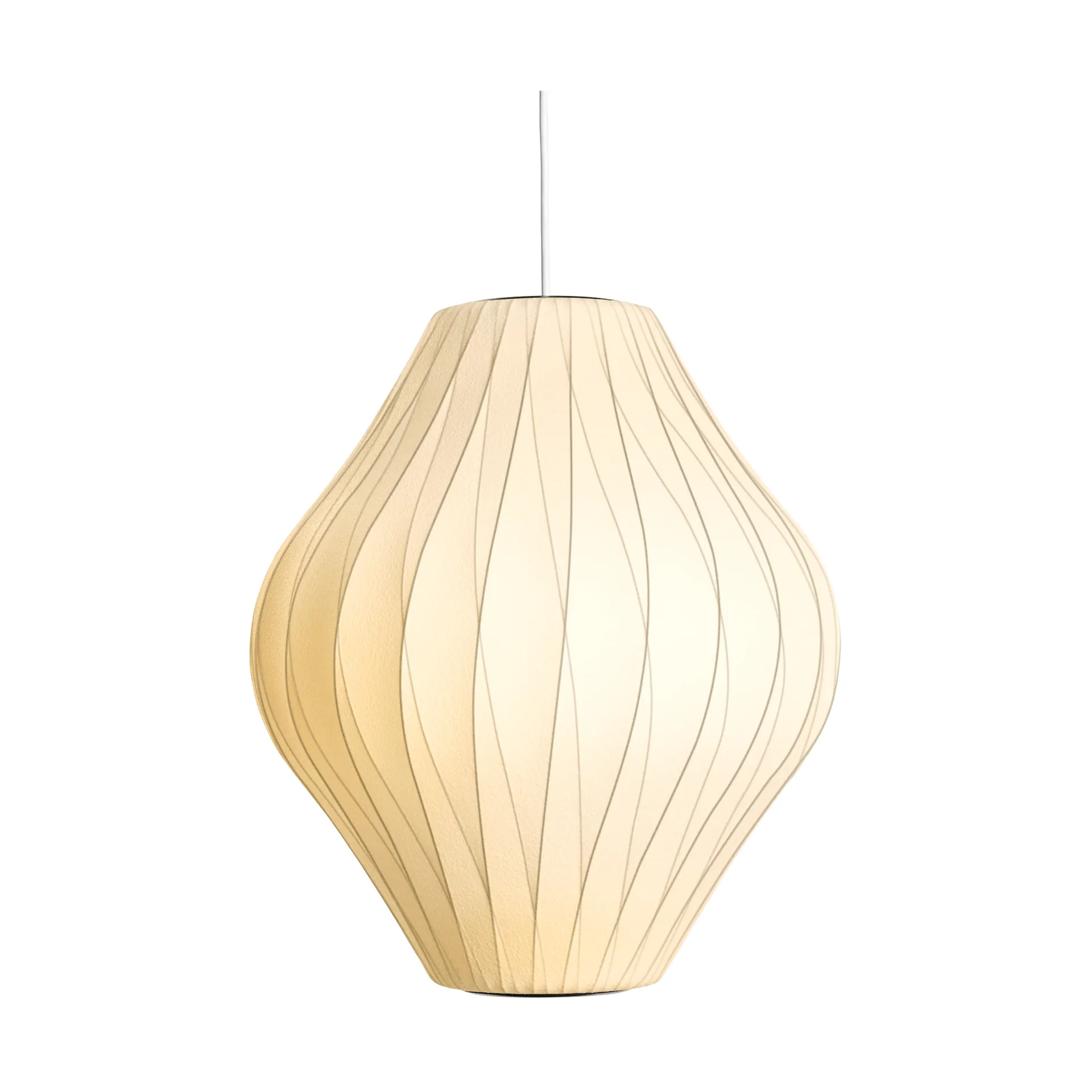 Lampa wisząca Nelson Bubble Pear crisscross M, Off white HAY