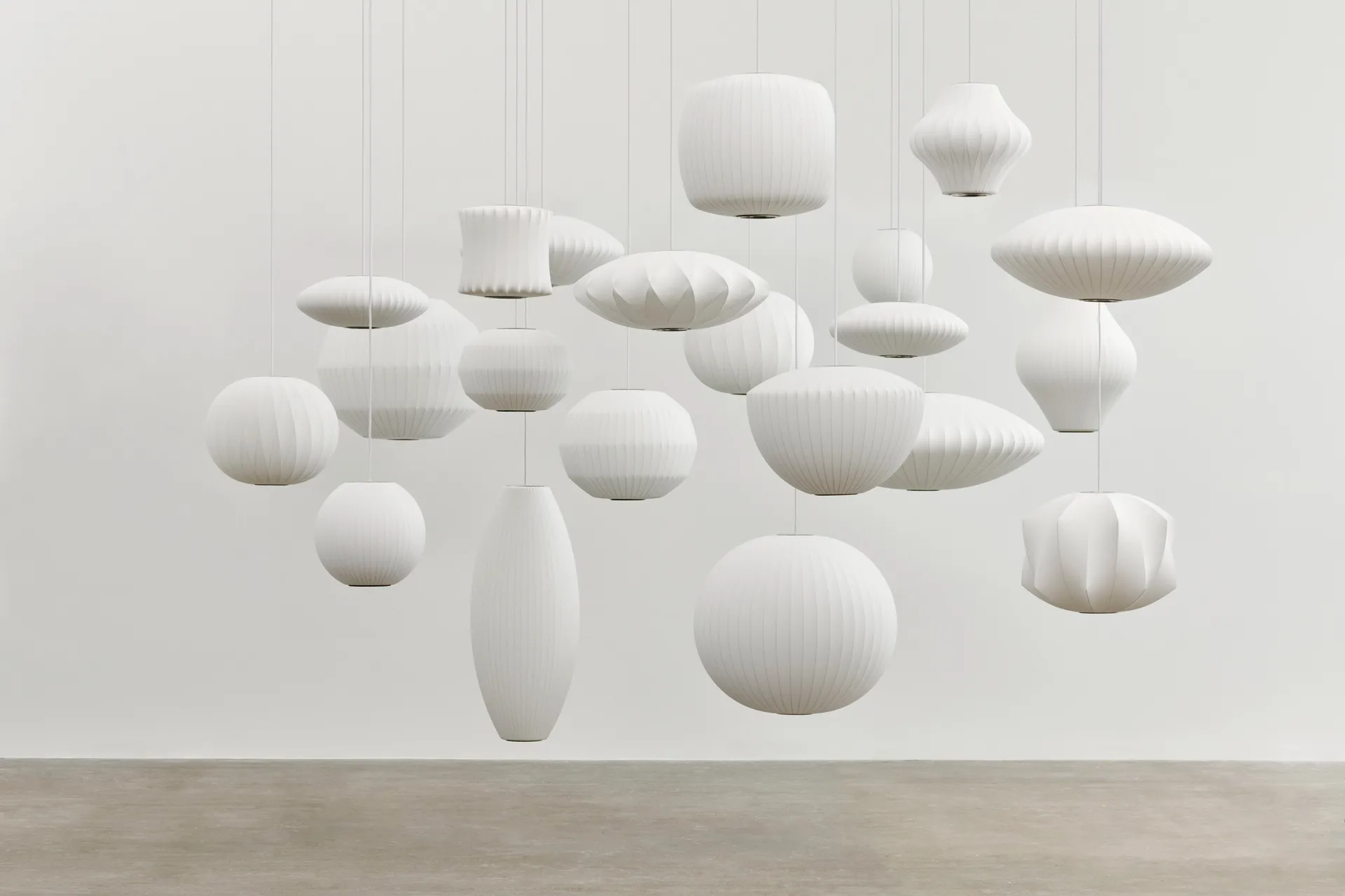 Lampa wisząca Nelson Bubble Pear crisscross S, Off white HAY