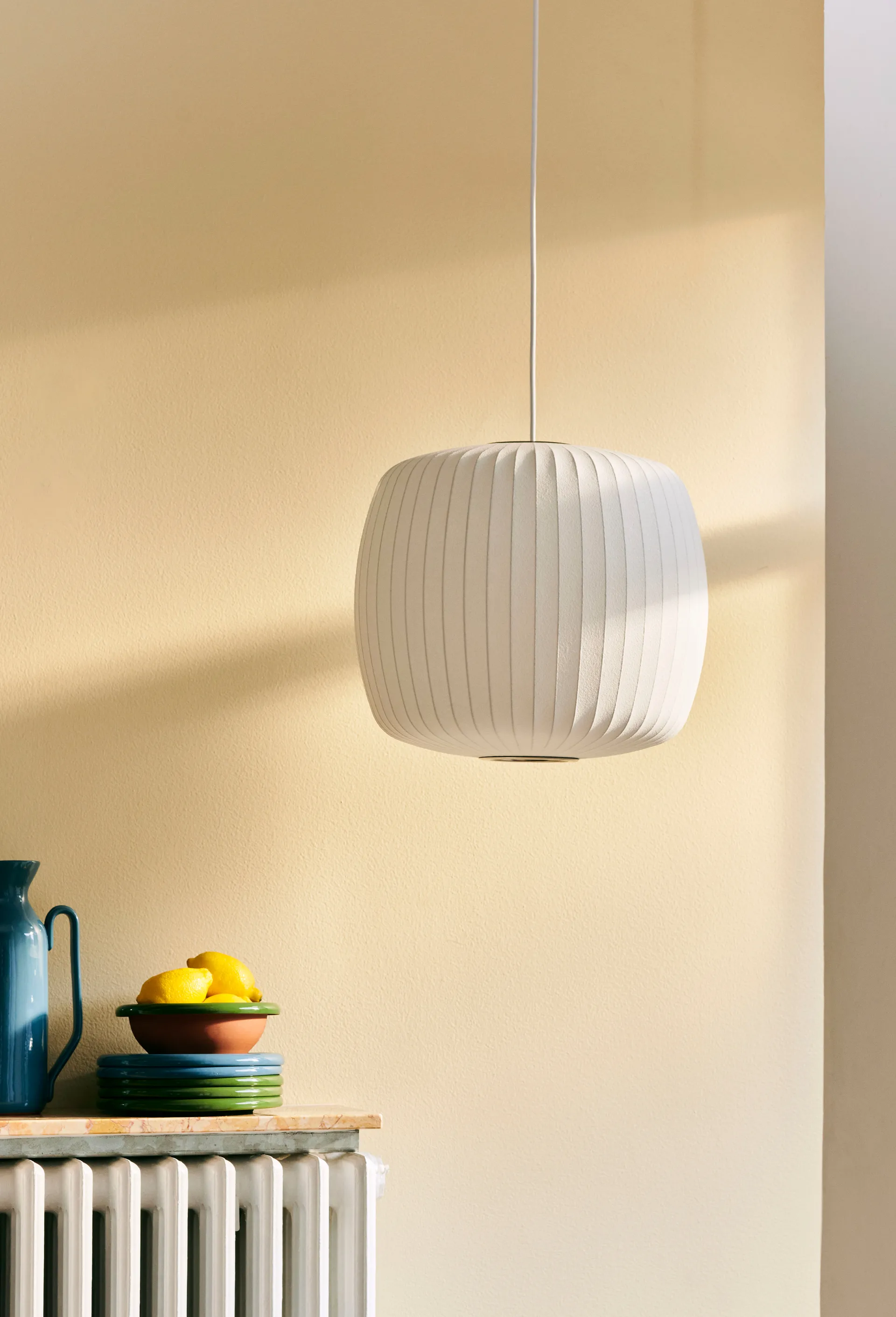 Lampa wisząca Nelson Bubble Roll M, Off white HAY
