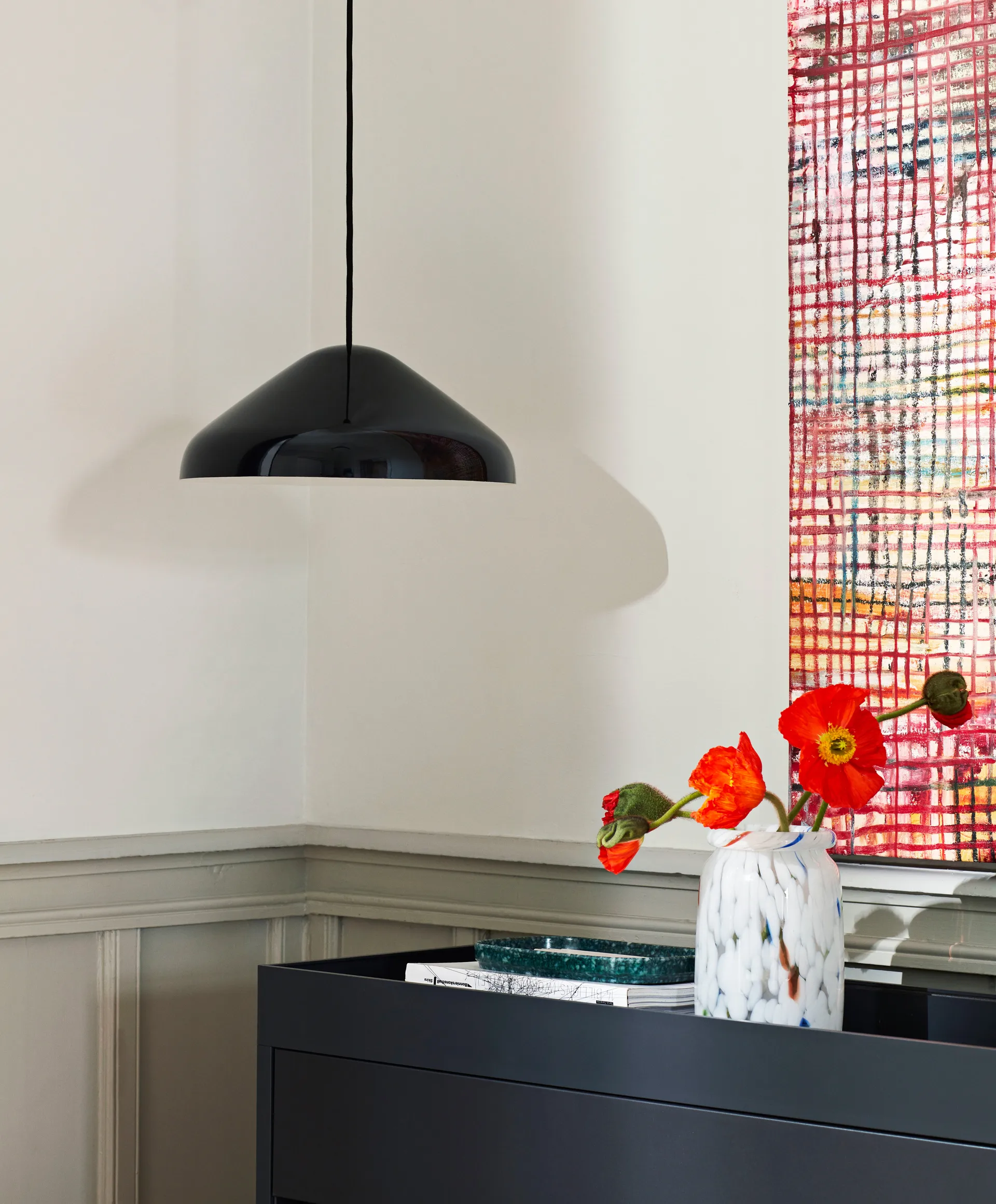 Lampa wisząca Pao Steel Ø35 cm, Soft black HAY