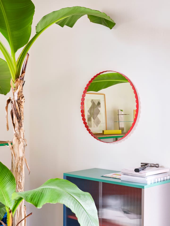 Lustro Arcs Mirror Ø60 cm, Red HAY
