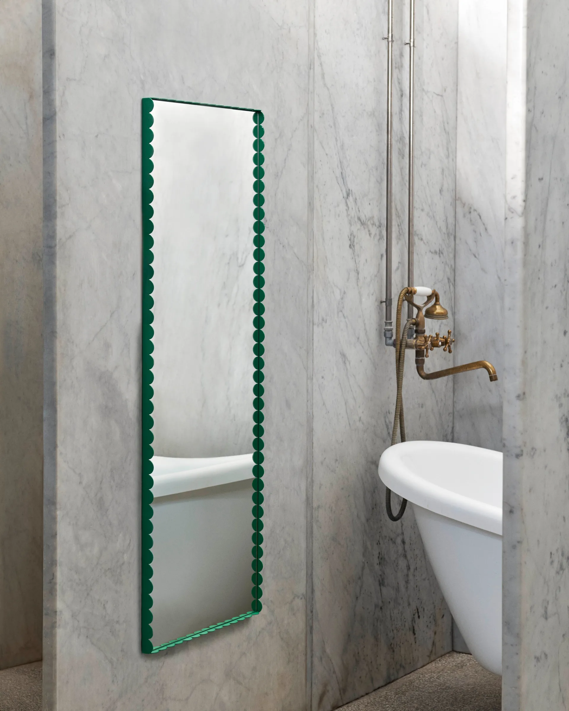Lustro Arcs Mirror Rectangle M spegel 50x133,5 cm, Green HAY
