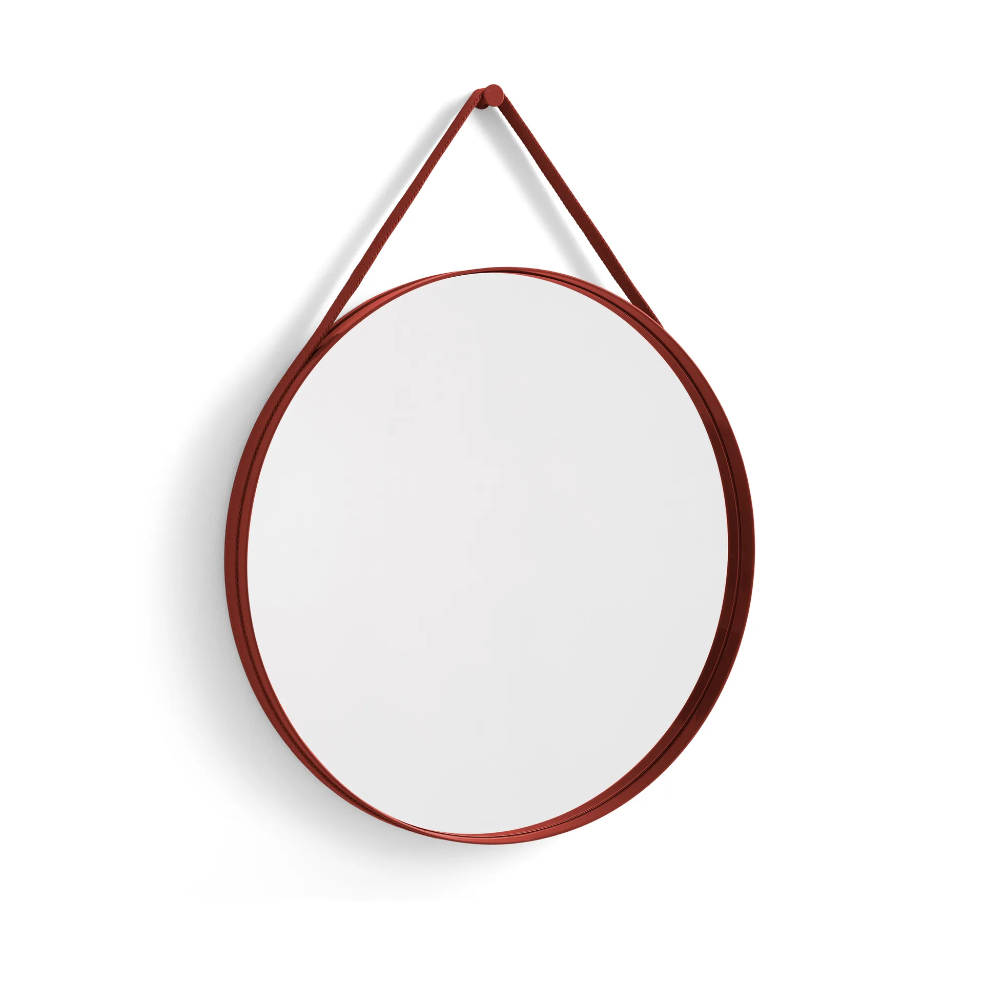 Lustro Strap Mirror Ø70 cm, Czerwony HAY