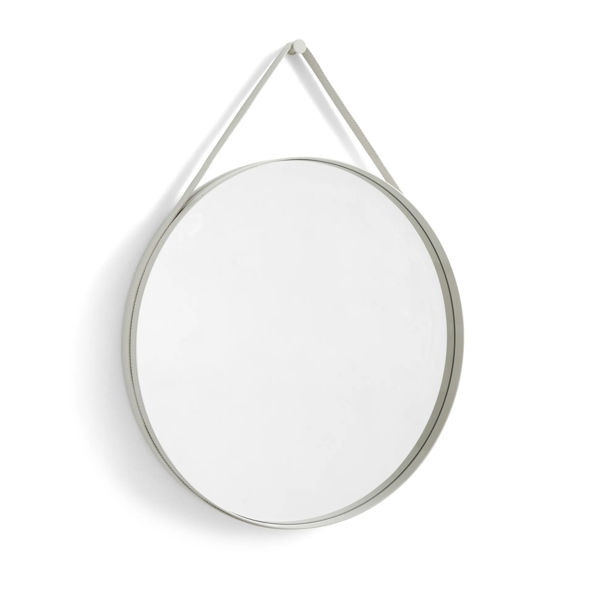 Lustro Strap Mirror Ø70 cm, Jasnoszary HAY