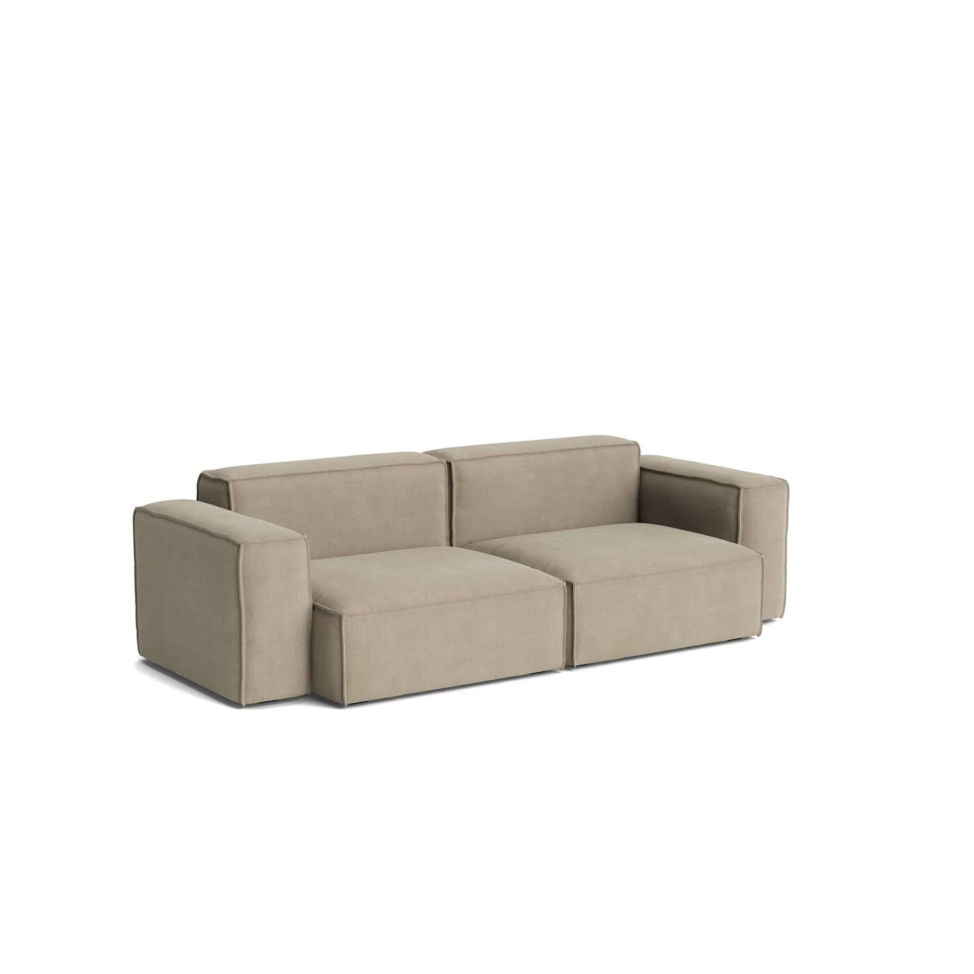 Mags Soft Low Armrest sofa 2,5-osobowa, kombinacja 1, Linara beige, zdejmowany pokrowiec HAY