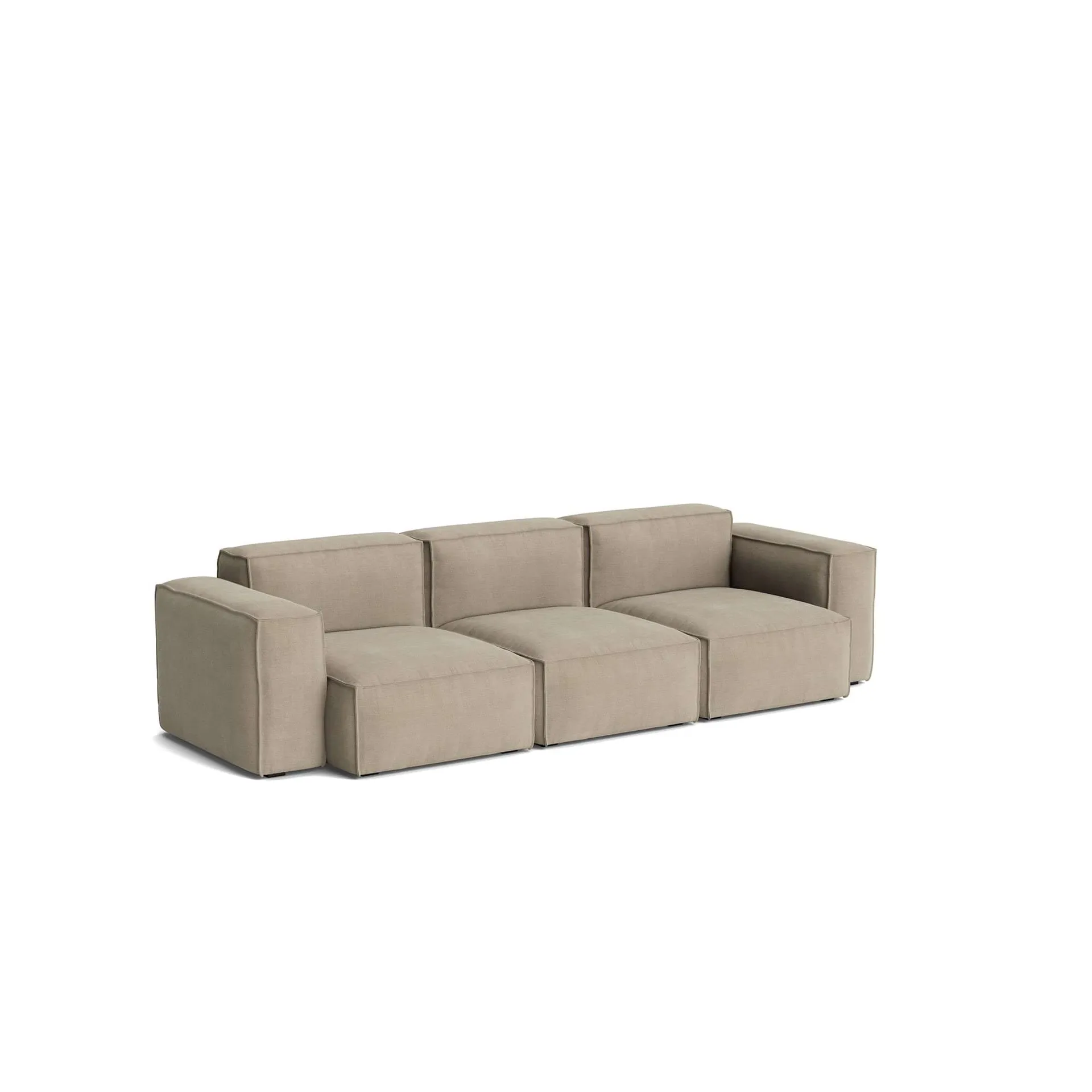 Mags Soft Low Armrest sofa 2,5-osobowa, kombinacja 1, Linara beige, zdejmowany pokrowiec HAY