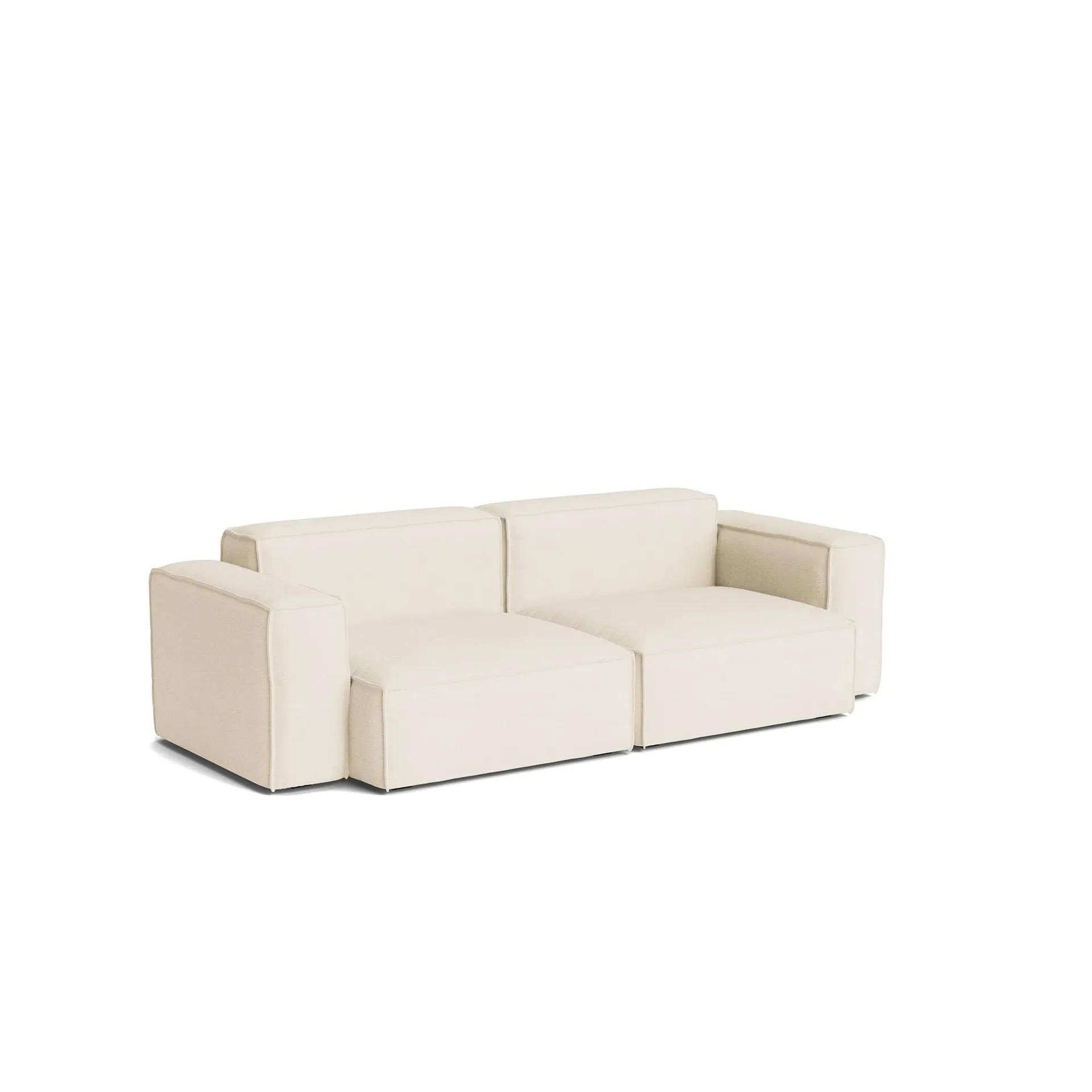 Mags Soft Low Armrest sofa 2,5-osobowa, kombinacja 1, Turf cream, zdejmowany pokrowiec HAY