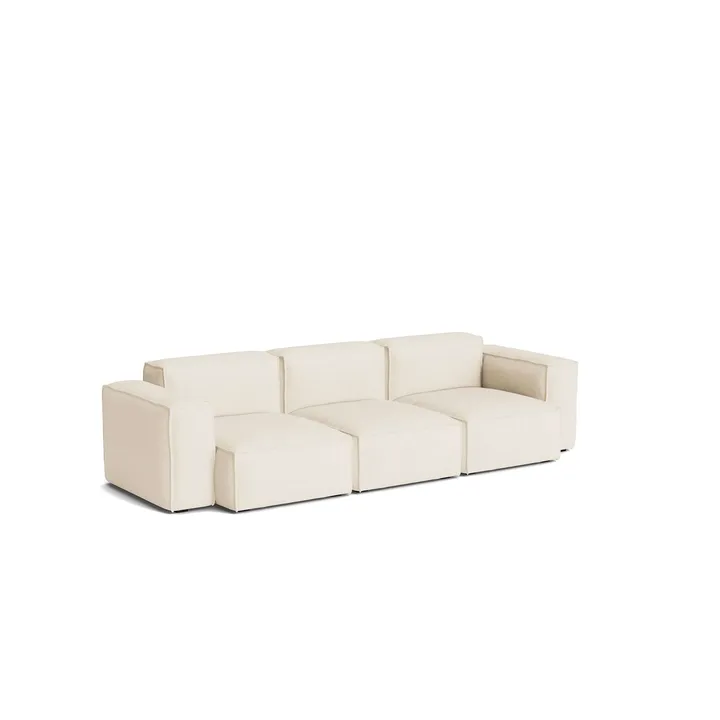 Mags Soft Low Armrest sofa 2,5-osobowa, kombinacja 1 - Turf cream, zdejmowany pokrowiec - HAY