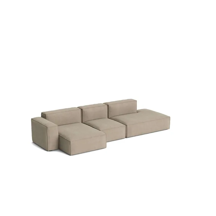 Mags Soft Low Armrest sofa 2,5-osobowa, kombinacja 3 - Linara beige, lewostronny, zdejmowany pokrowiec - HAY