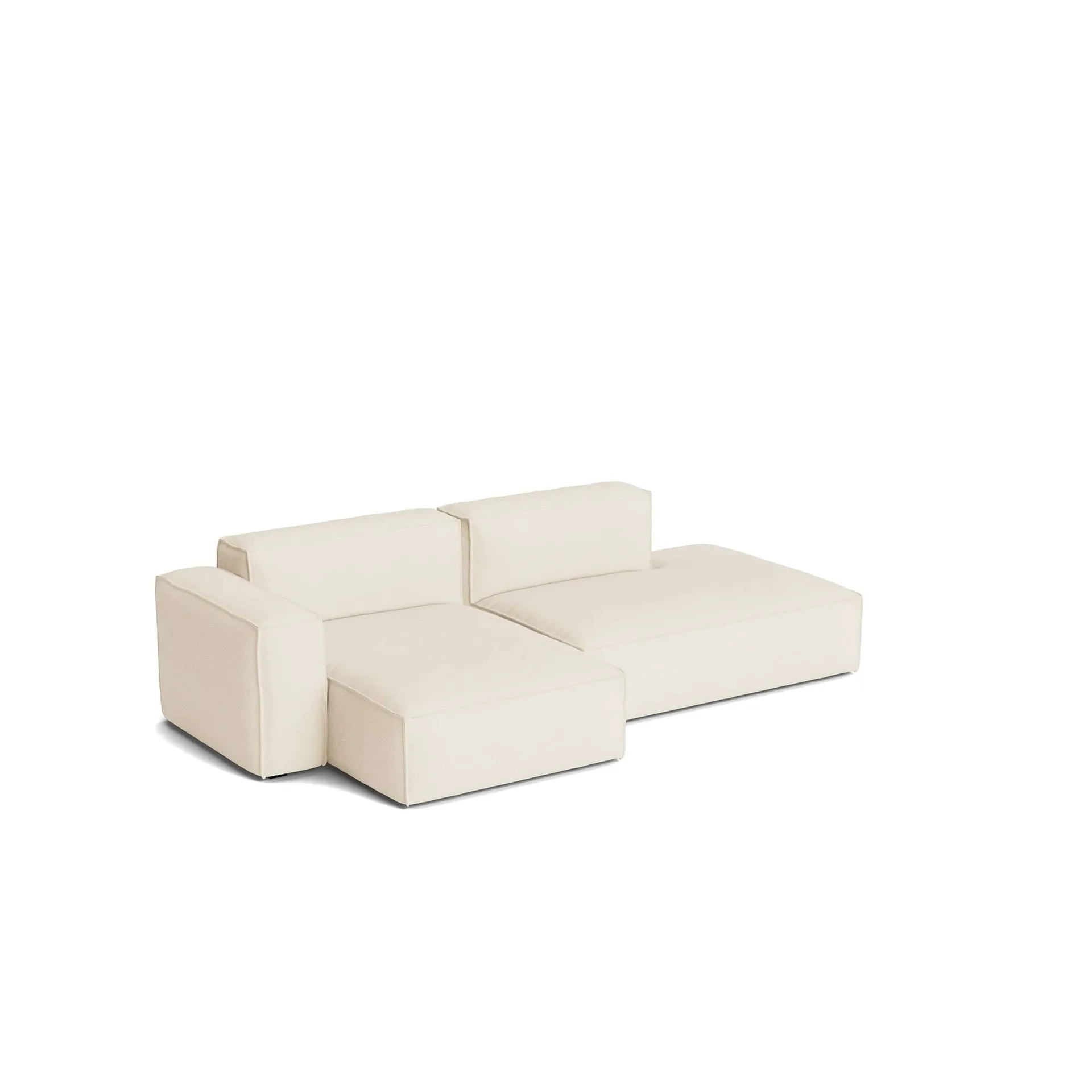 Mags Soft Low Armrest sofa 2,5-osobowa, kombinacja 3, Turf cream, lewostronny, zdejmowany pokrowiec HAY