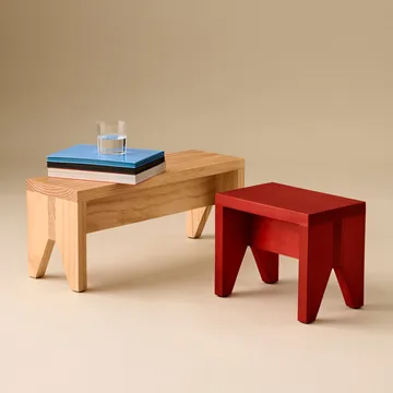 Manolito Short stołek - Red, 30 cm - HAY