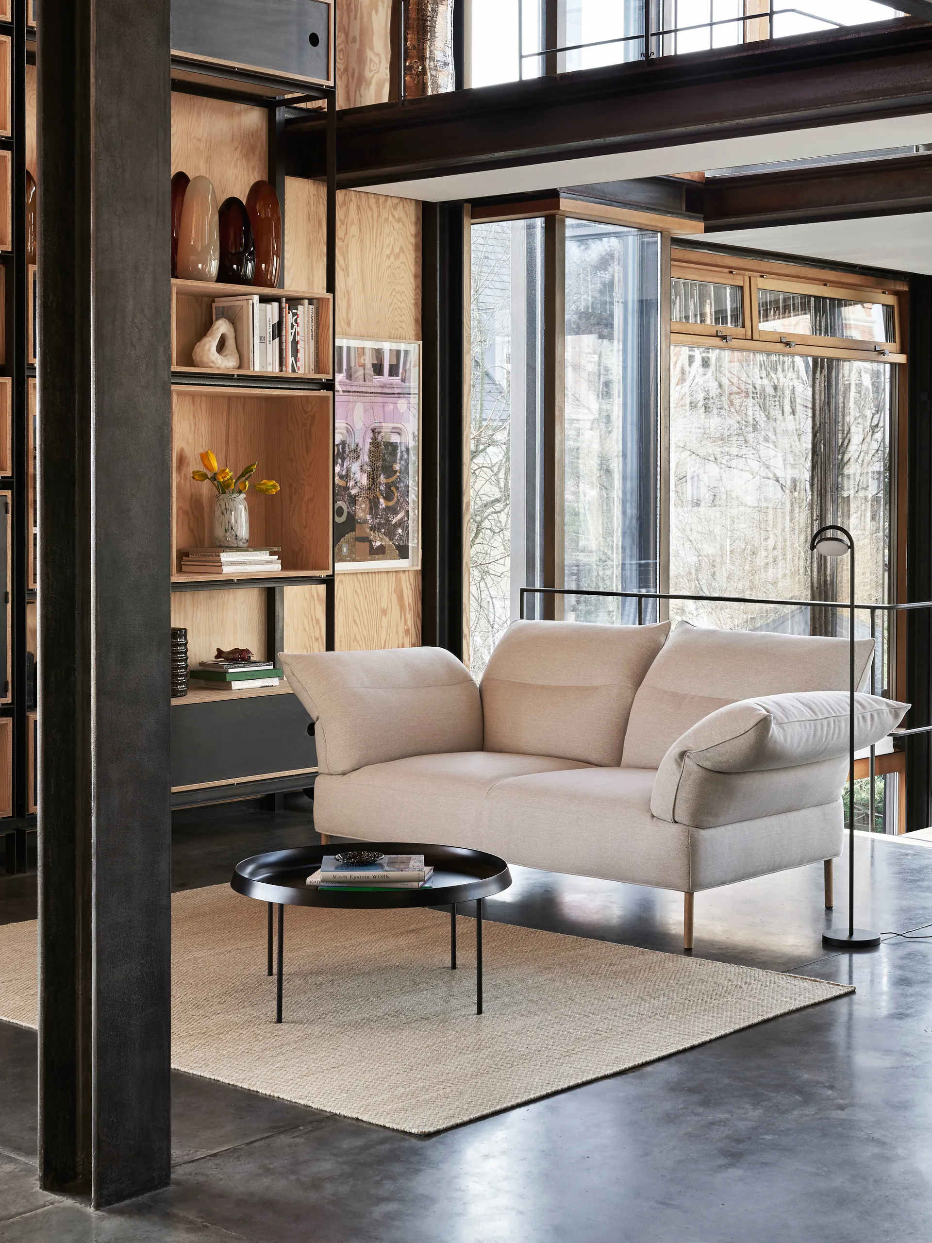 Marselis floor lampa podłogowa, Soft black HAY