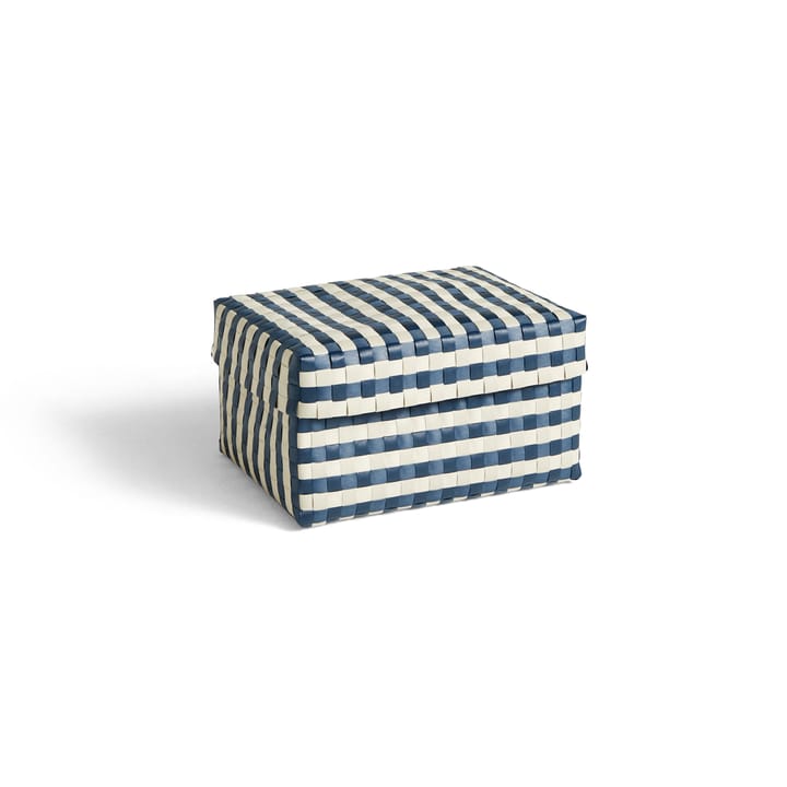 Maxim Stripe Box kosz do przechowywania M 24x33,5 cm - Niebieski-piaskowy - HAY
