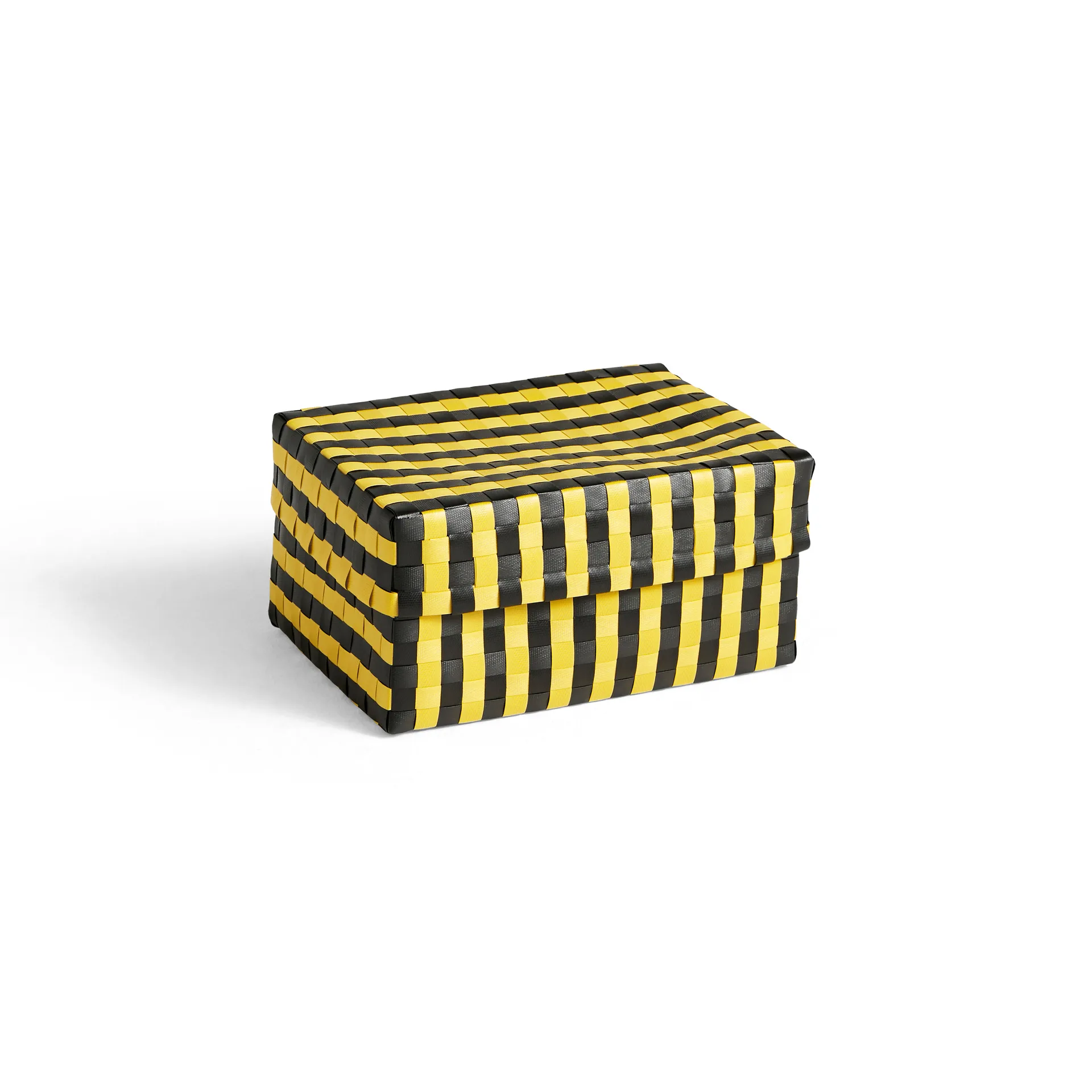 Maxim Stripe Box kosz do przechowywania S 21x30 cm, Żółto-czarna HAY