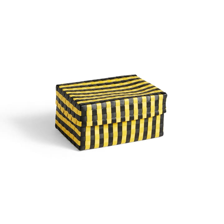 Maxim Stripe Box kosz do przechowywania S 21x30 cm - Żółto-czarna - HAY