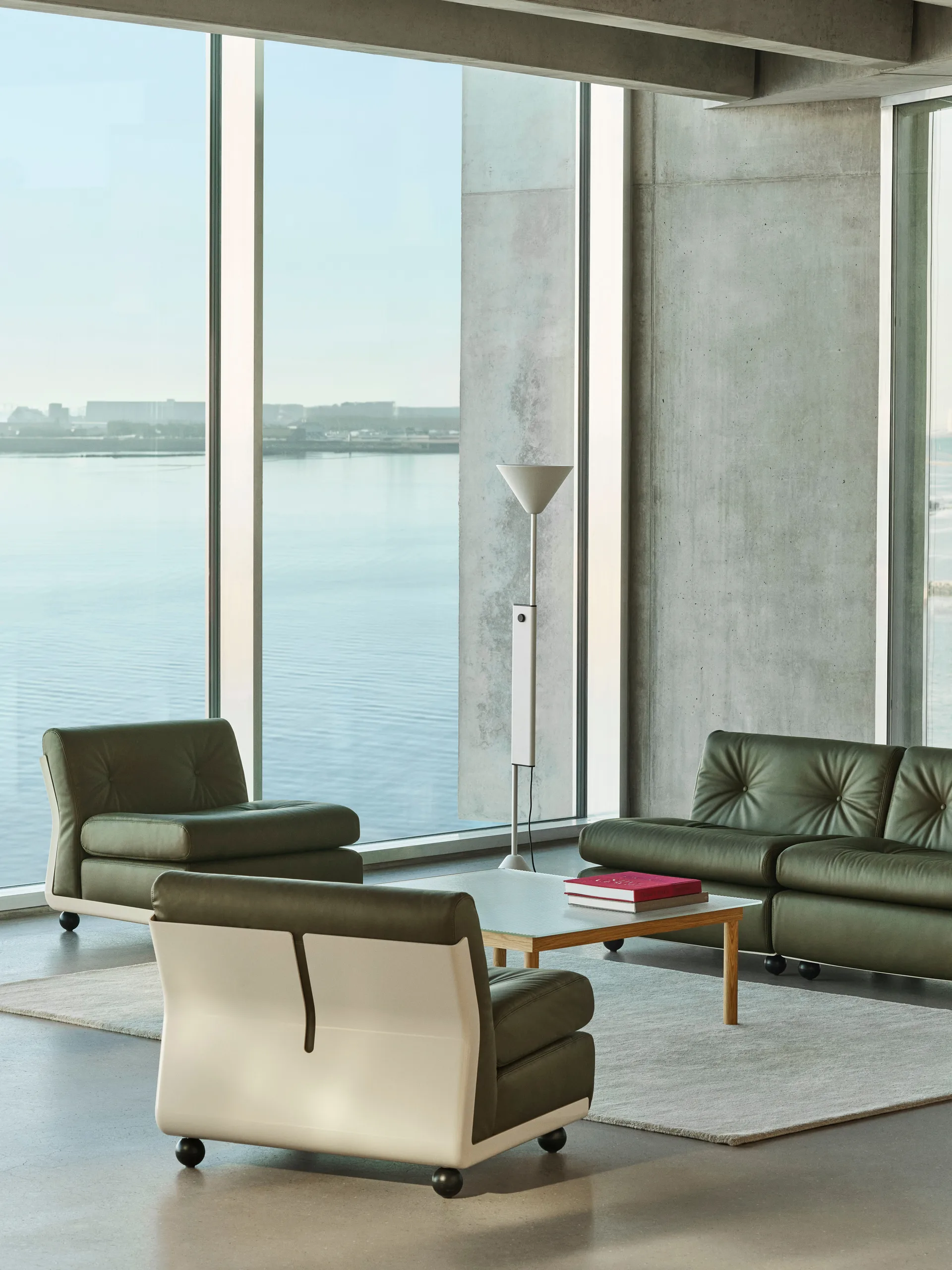 Moduł sofy Amanta, Cream beige-sense forest, 1-miejsce/fotel HAY