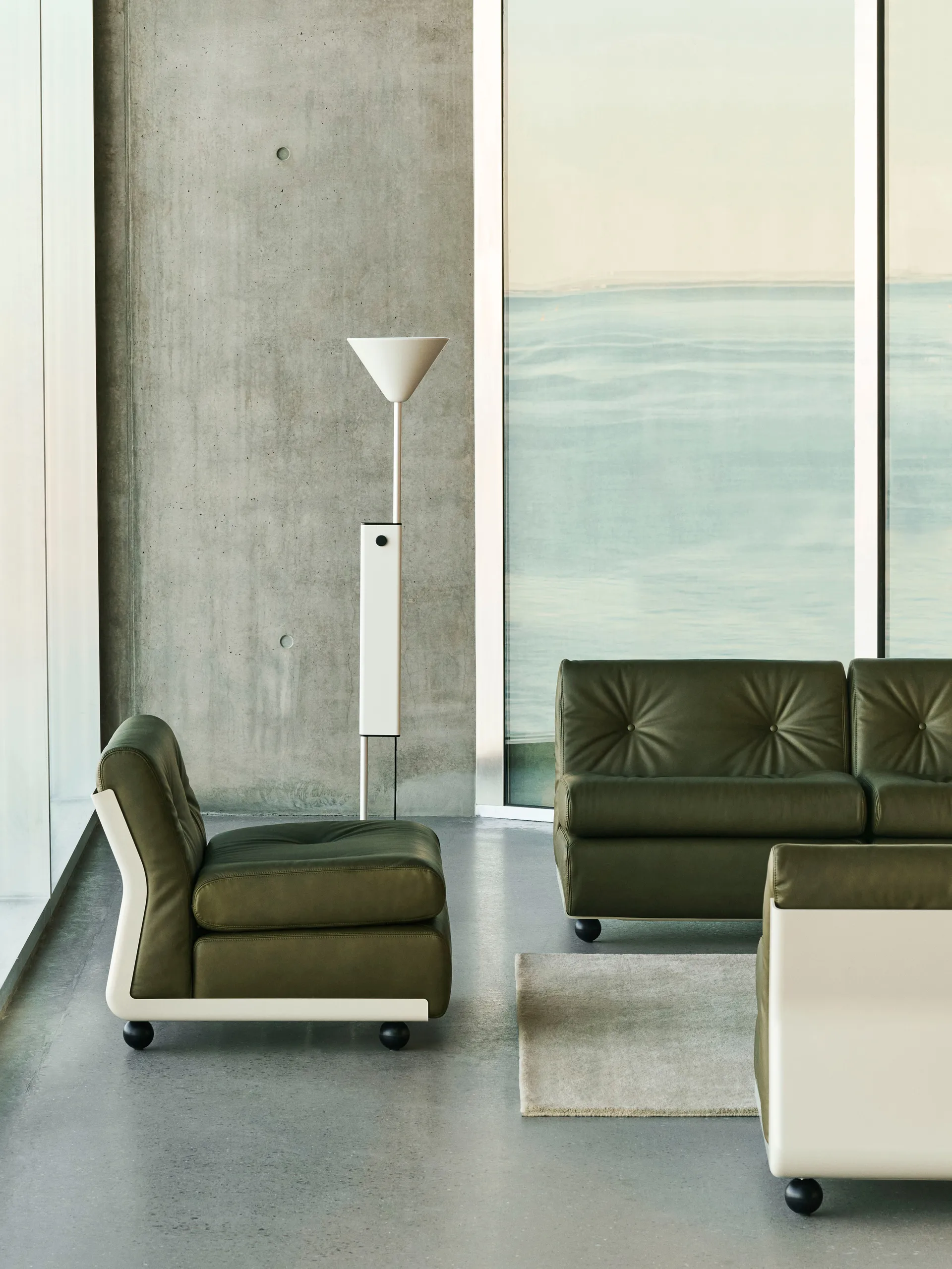 Moduł sofy Amanta, Cream beige-sense forest, 1-miejsce/fotel HAY