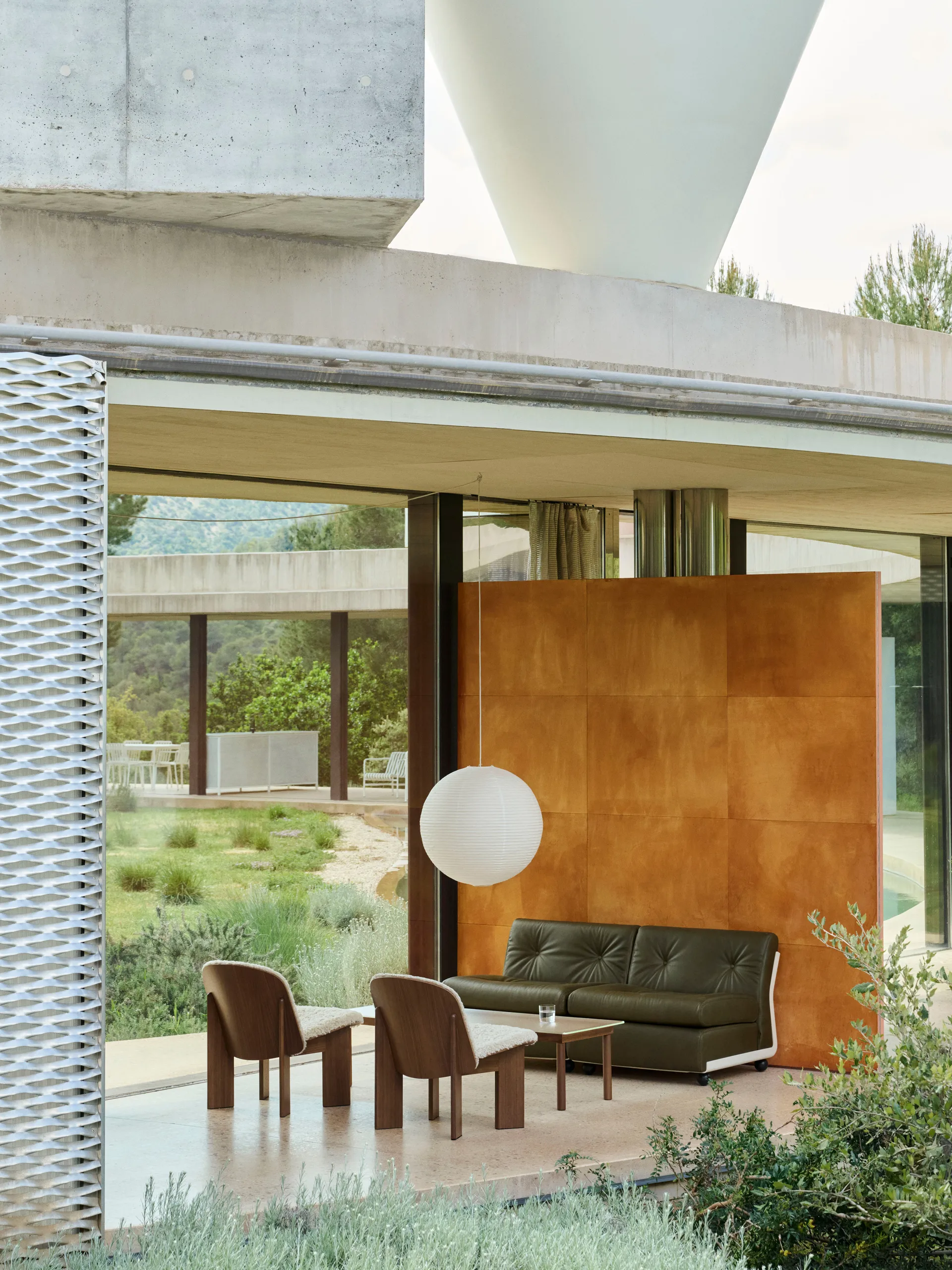 Moduł sofy Amanta, Cream beige-sense forest, 2-osobowa HAY