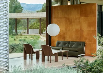 Moduł sofy Amanta - Cream beige-sense forest, 2-osobowa - HAY