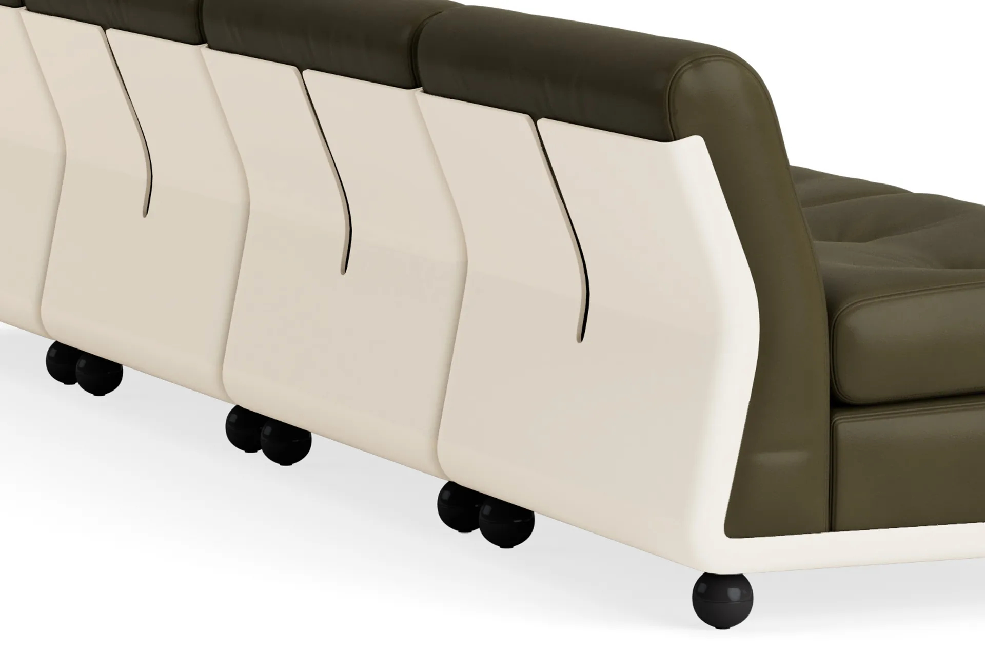 Moduł sofy Amanta, Cream beige-sense forest, 4-osobowa sofa HAY