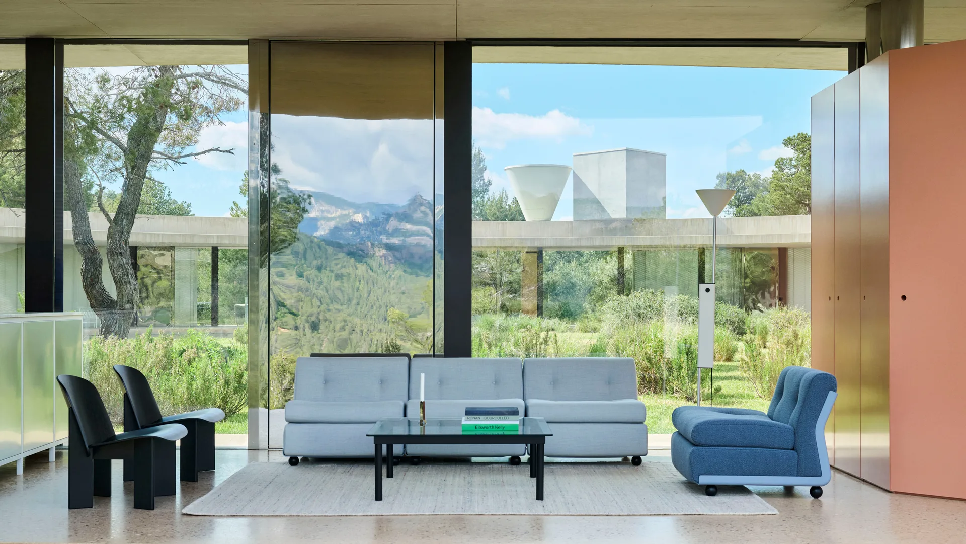 Moduł sofy Amanta, Frost blue-turf blue, 1-osobowe/fotel HAY