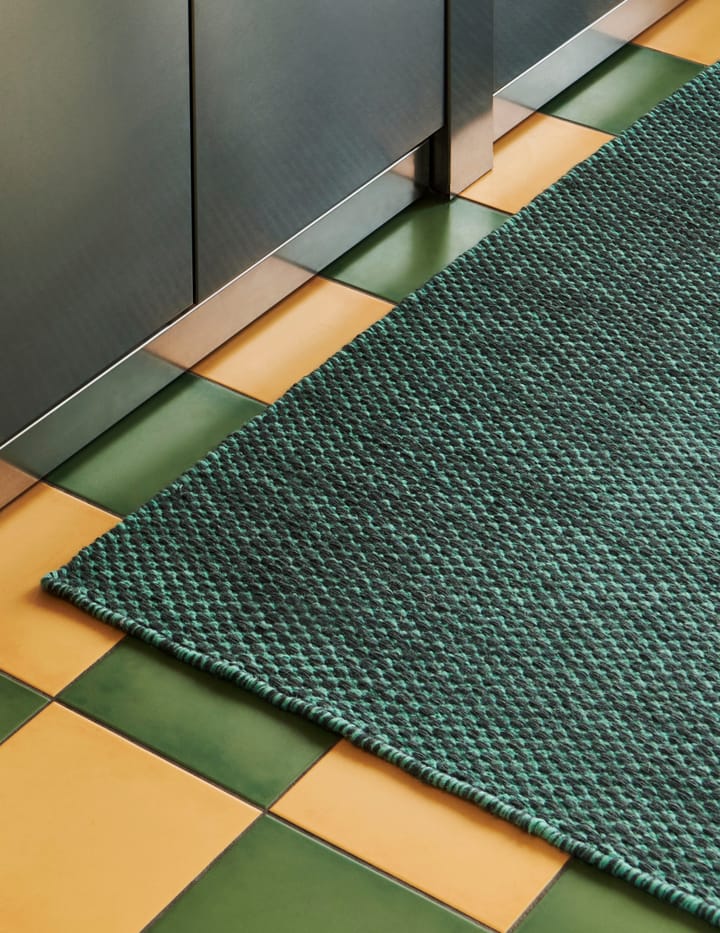 Moiré kilimowy dywan 80x200 cm, Emerald green HAY
