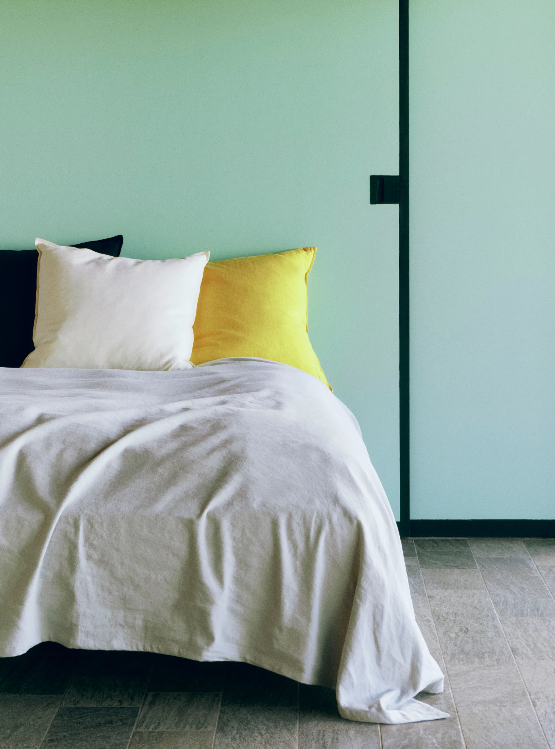 Narzuta Linen 240x260 cm, Sky grey HAY