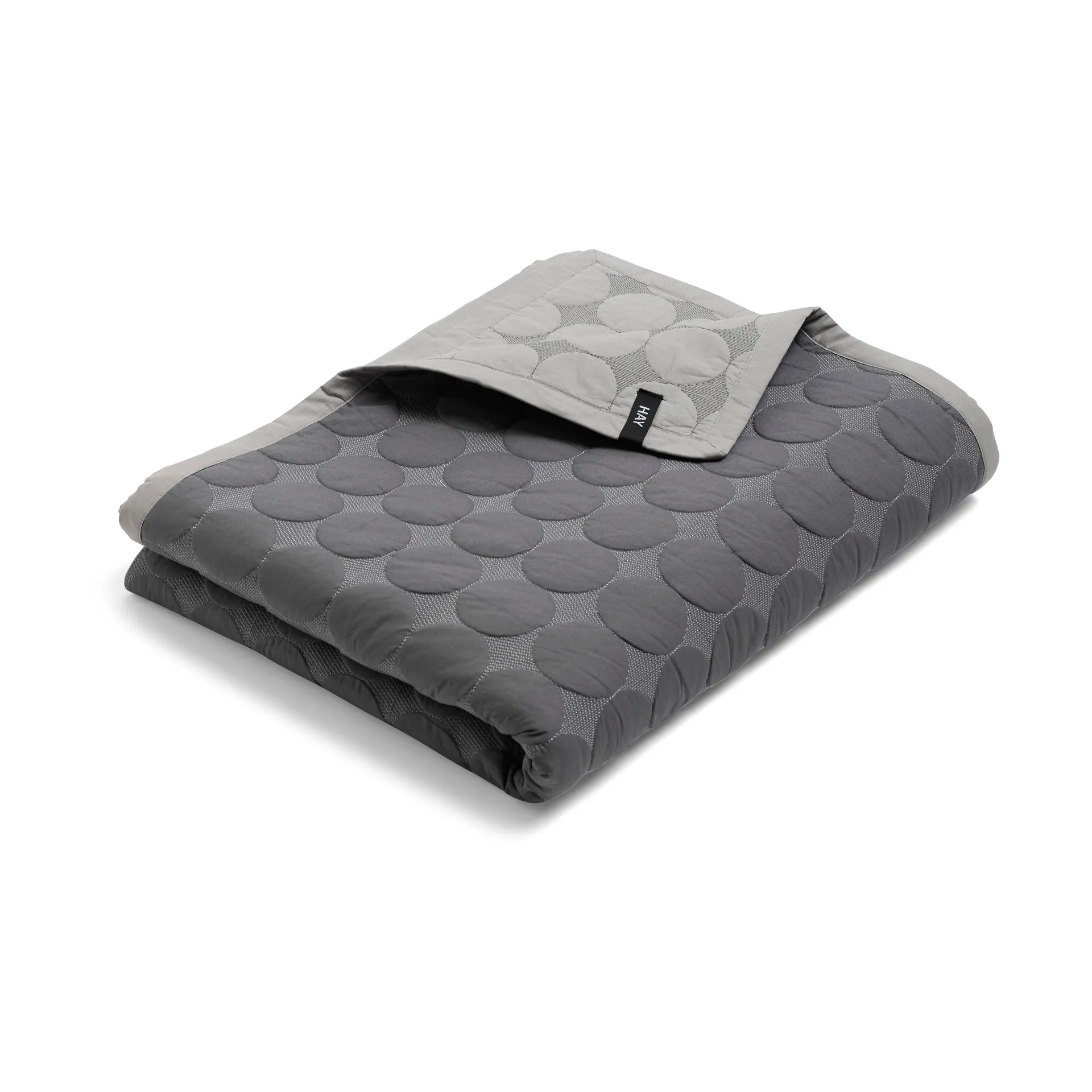 Narzuta Mega Dot organic 260x260 cm, Dark grey HAY