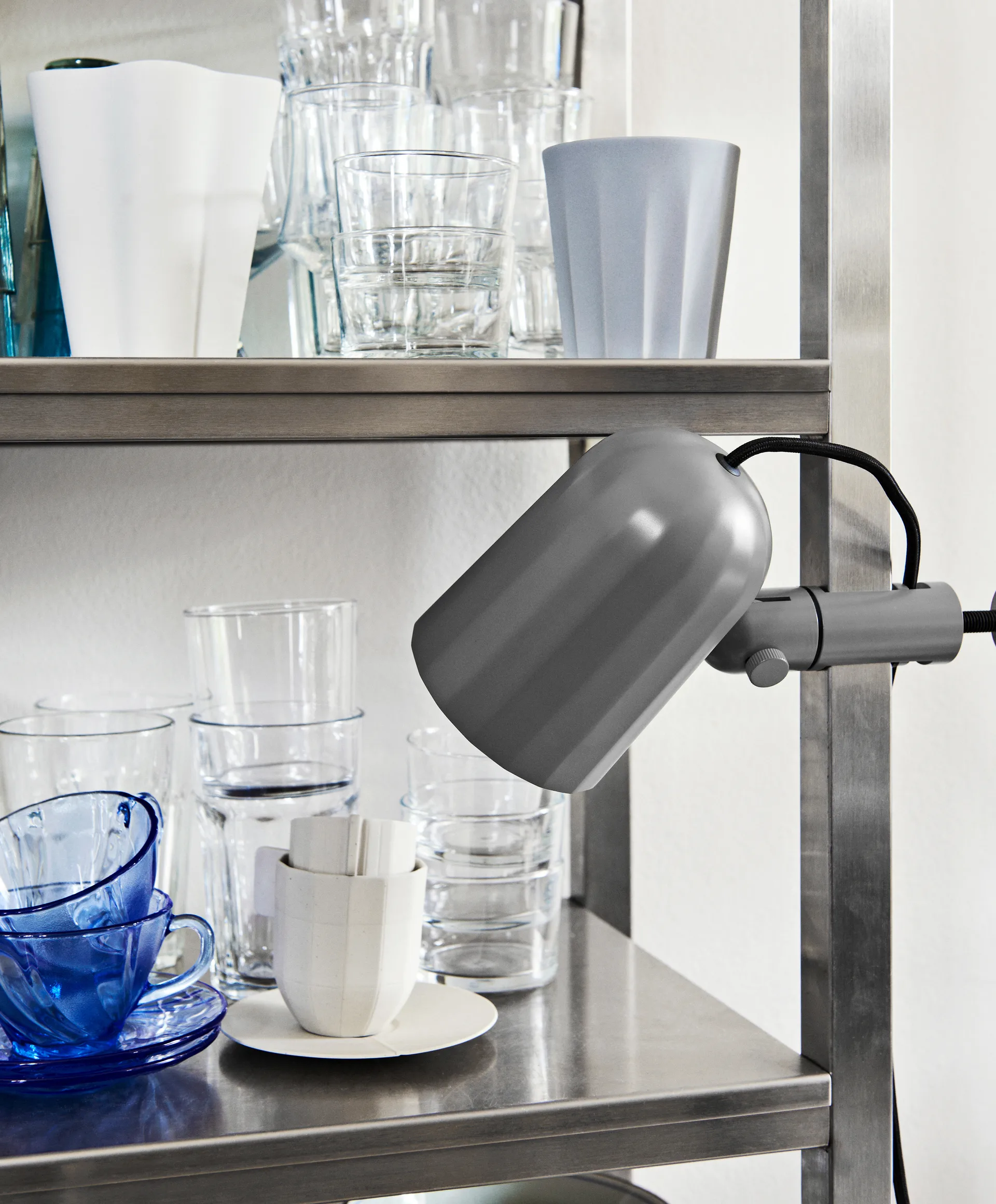 Noc lampa zaciskowa, Ciemnoszary HAY