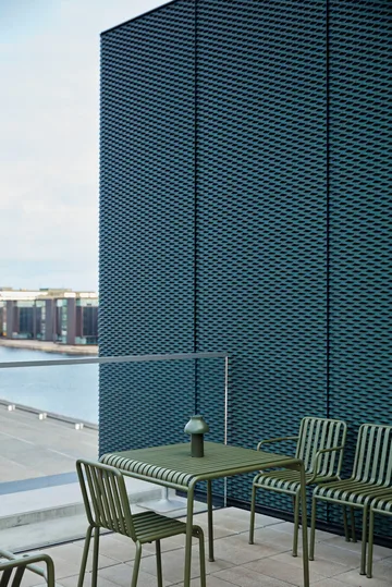 Palissade grupa jadalna z 2 krzesłami 82,5x90 cm, olive - HAY