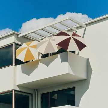 Parasol Terrazza Octagon - Off-white-burgundowy - HAY