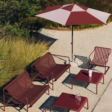 Parasol Terrazza Octagon - Off-white-burgundowy - HAY
