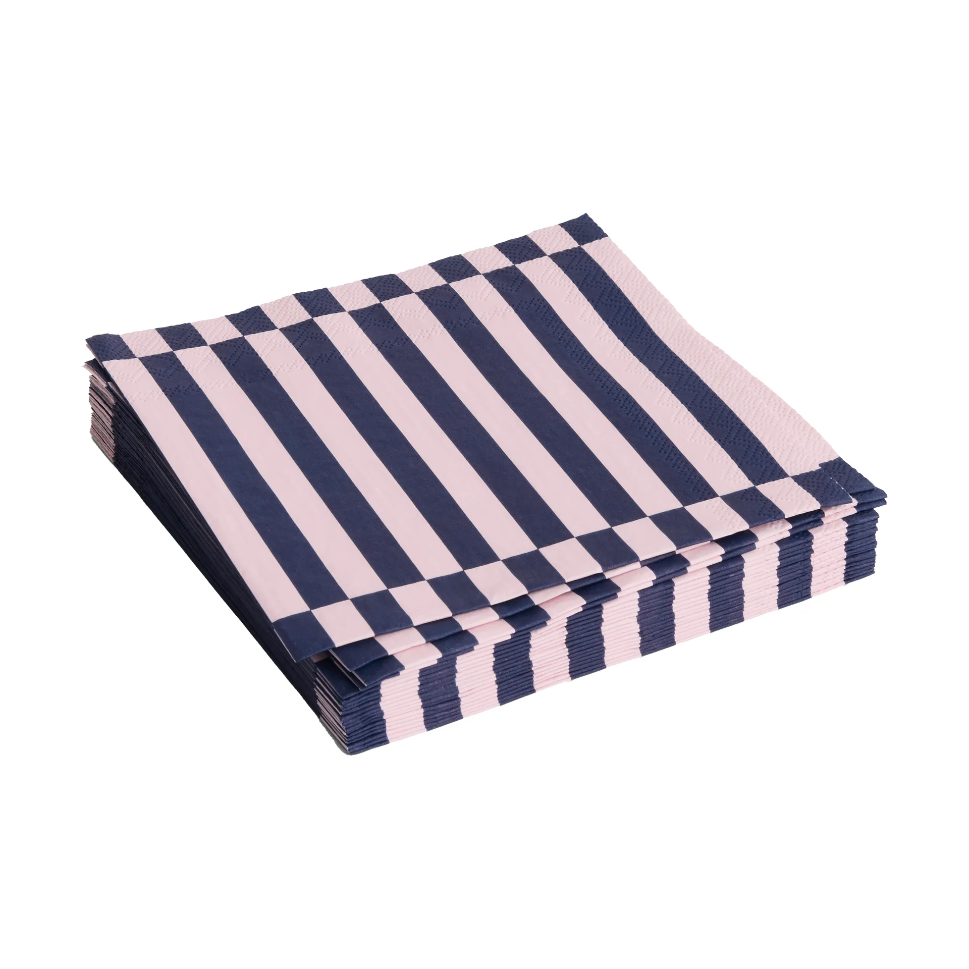 Pattern Dinner Stripe serwetki 40x40 cm 20-pak, Light pink-dark blue pillar HAY