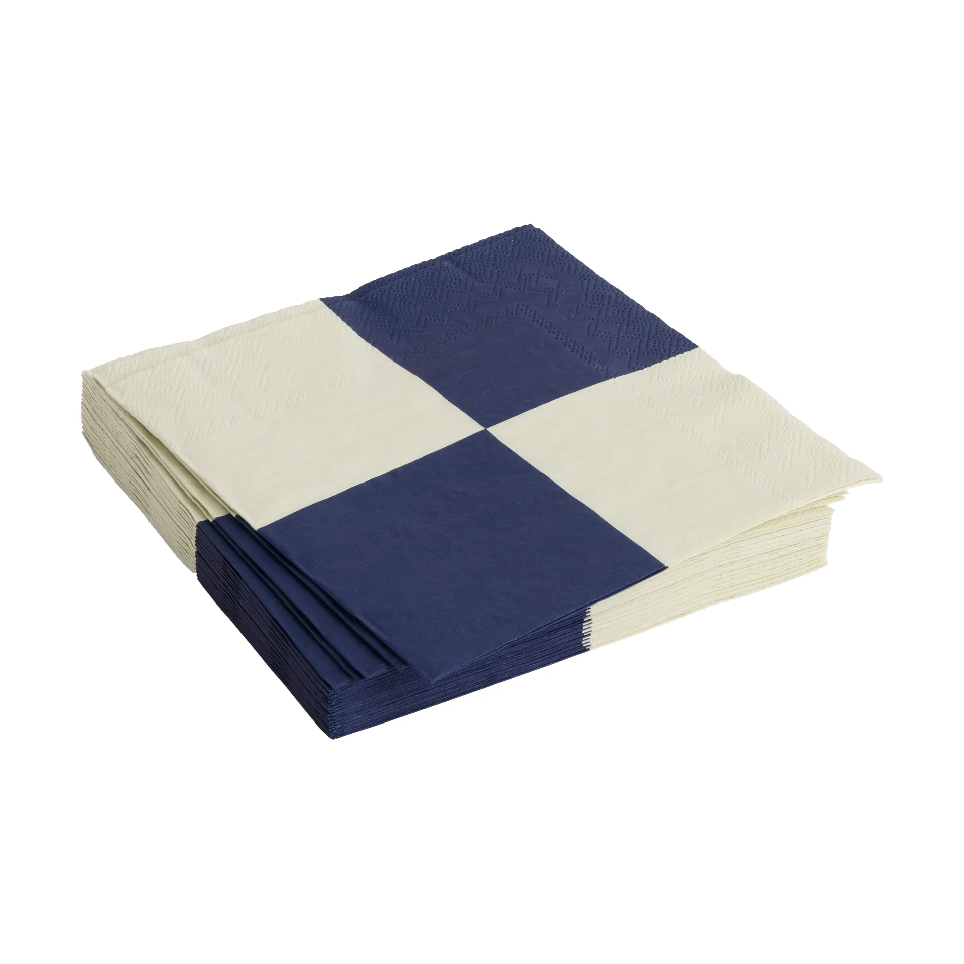 Pattern Lunch Check serwetki 33x33 cm 20-pak, Off white-dark blue L HAY