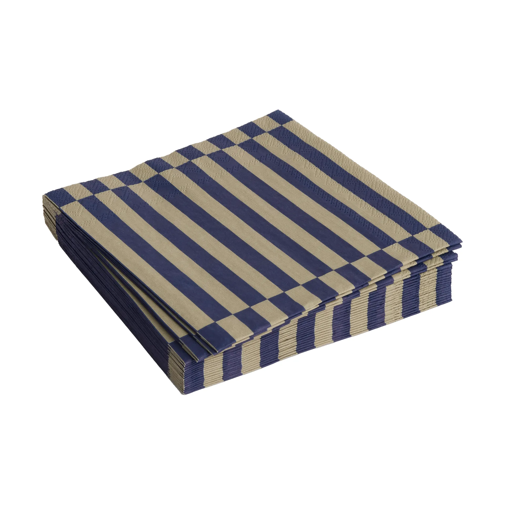 Pattern Lunch Stripe serwetki 33x33 cm 20-pak, Dark blue-dark sand pillar HAY