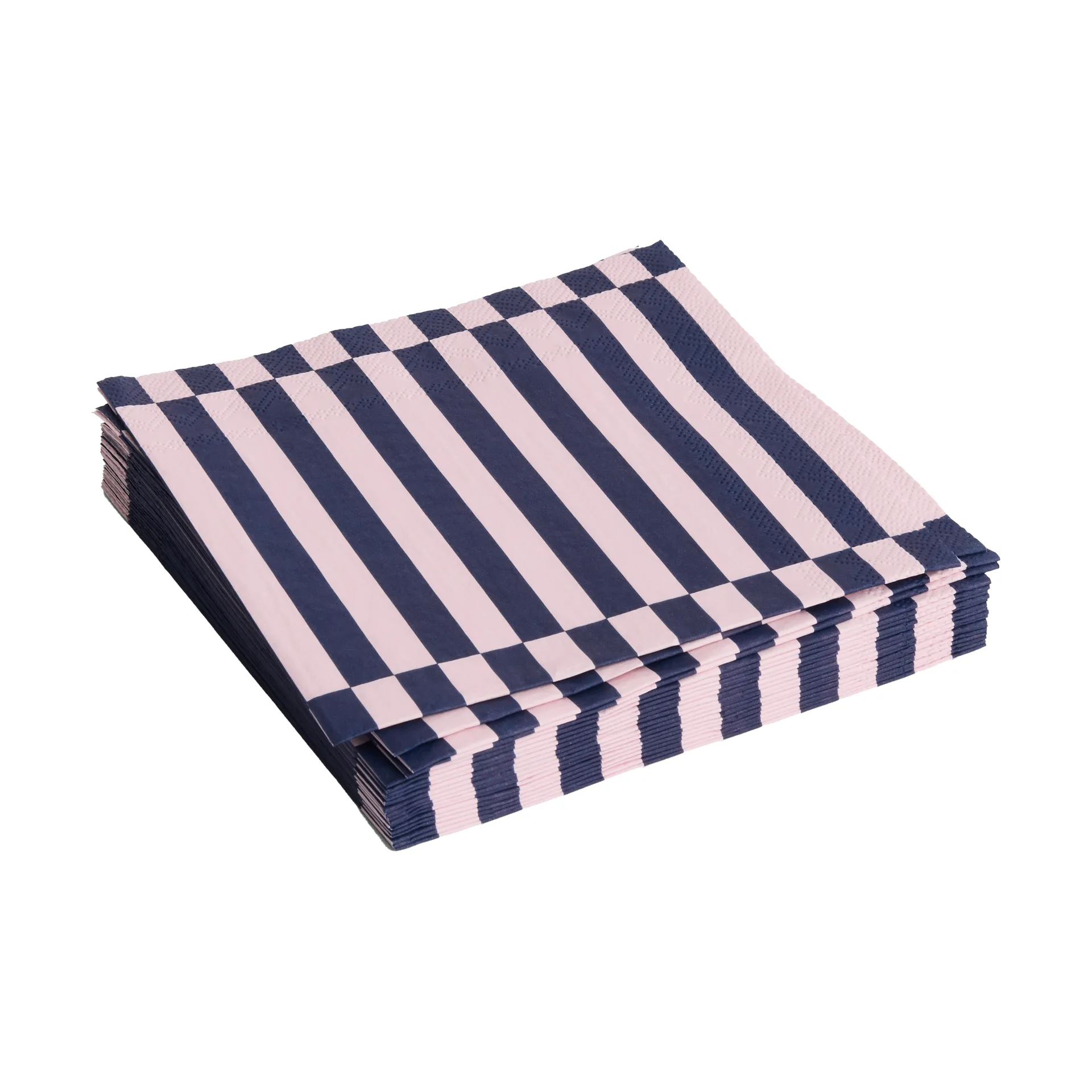 Pattern Lunch Stripe serwetki 33x33 cm 20-pak, Light pink-dark blue pillar HAY