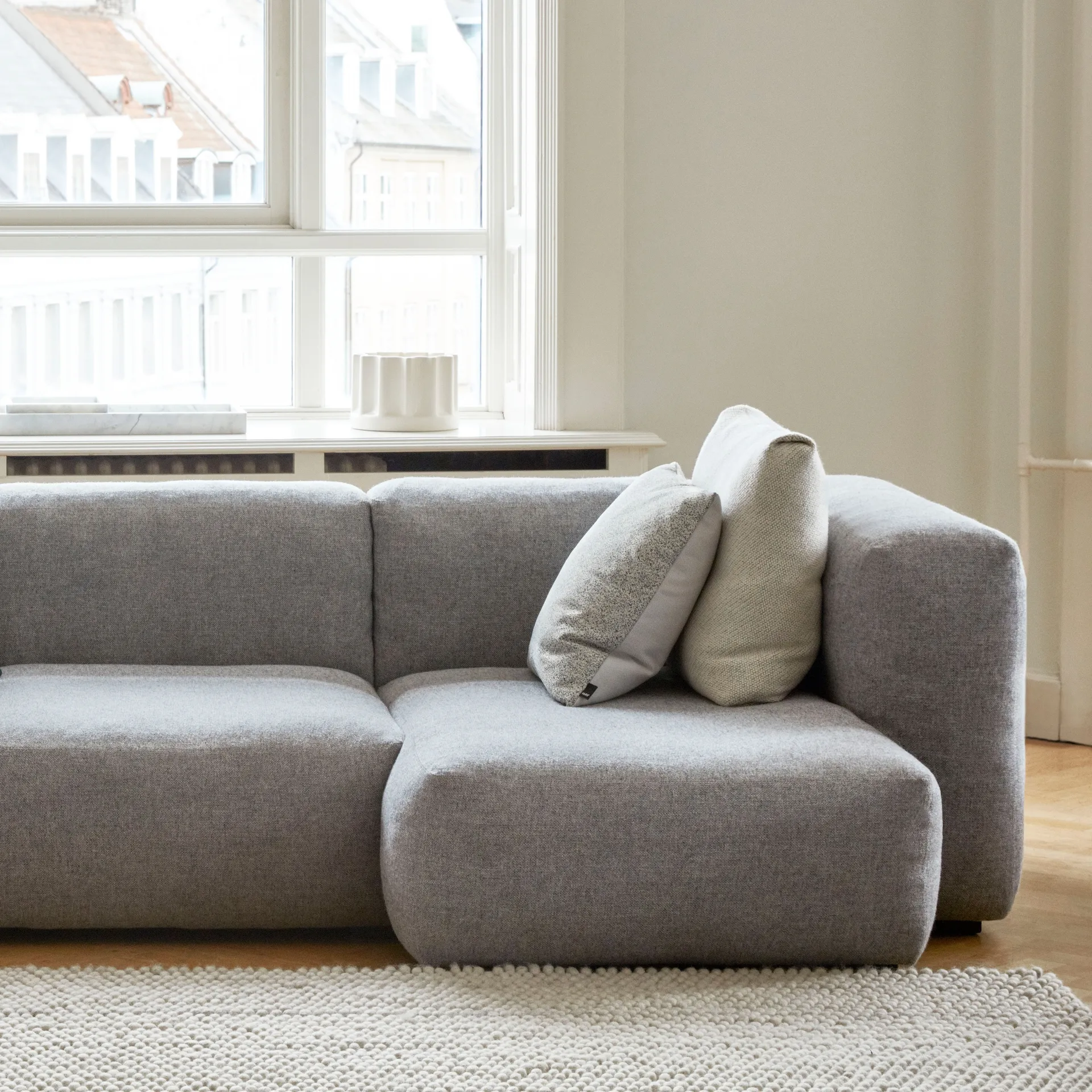 Peas Random wełniany dywan 200x300 cm, Soft grey HAY