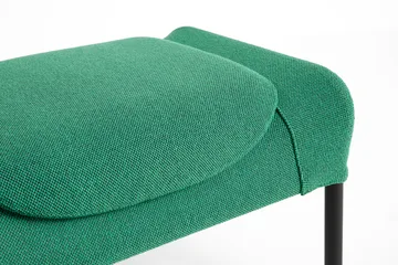 Podnóżek O2 Ottoman - Soft green-czarny lakierowany stal - HAY