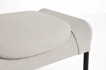Podnóżek O2 Ottoman - Soft light grey-czarny lakierowany stal - HAY