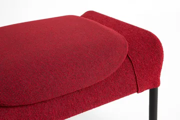 Podnóżek O2 Ottoman - Soft red-czarny lakierowany stal - HAY