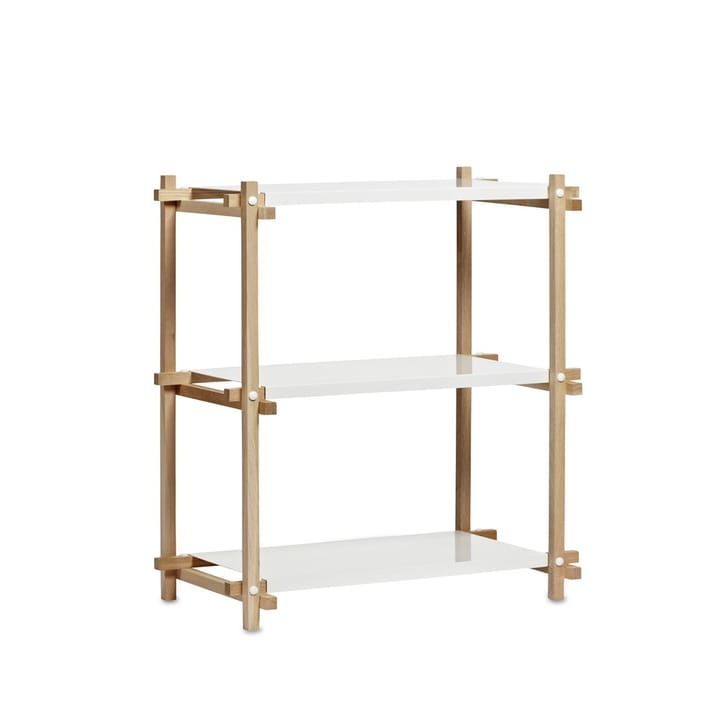 Półka Woody Column, Oak-white lacquered shelf, low HAY