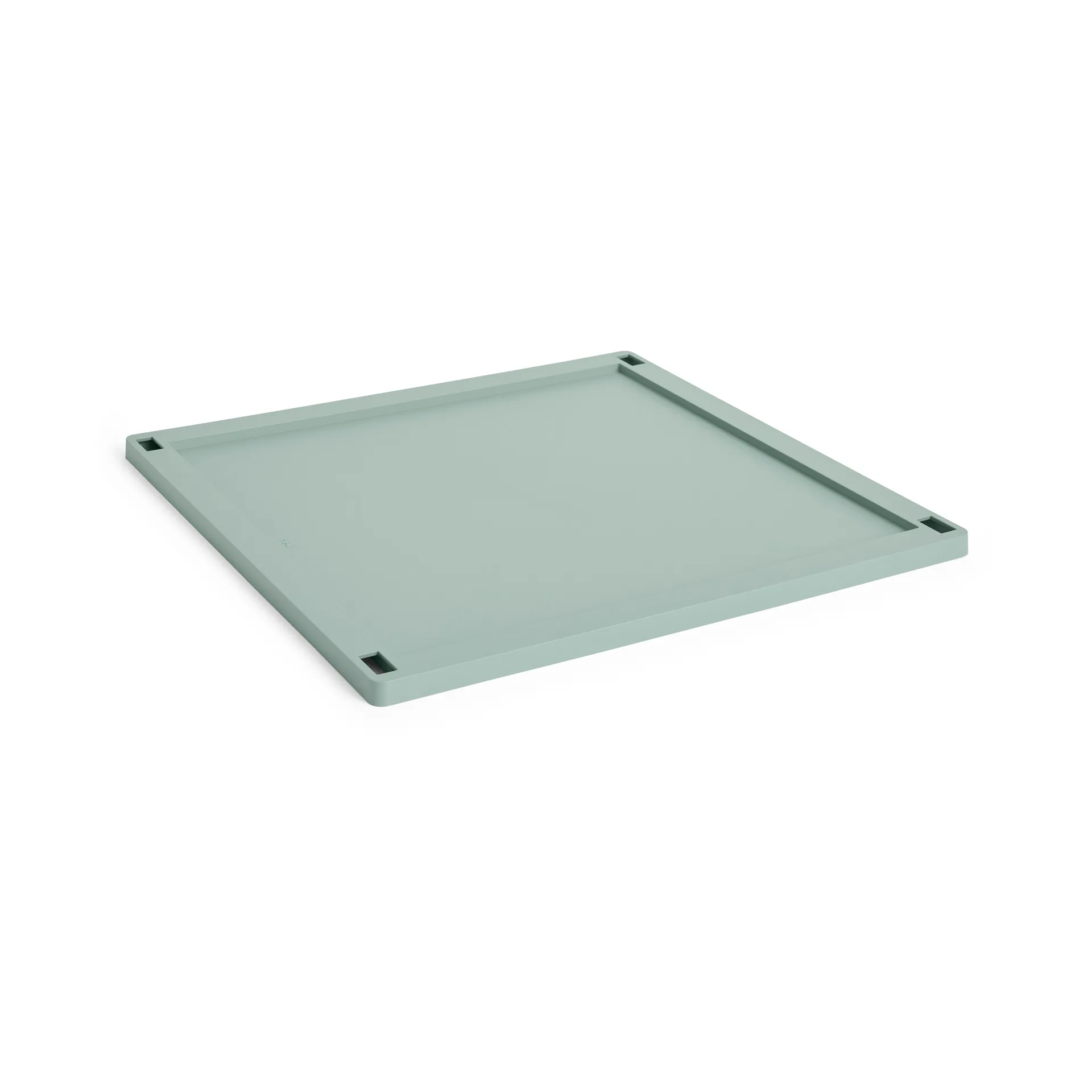 Pokrywka Colour Crate Square, plastic duża, Sage green HAY