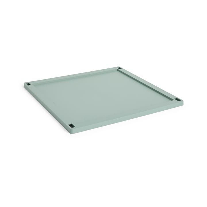 Pokrywka Colour Crate Square, plastic duża - Sage green - HAY