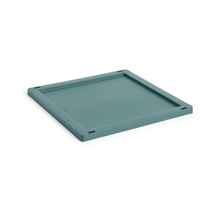 Pokrywka Colour Crate Square/Cube, plastic średnia - Dark green - HAY